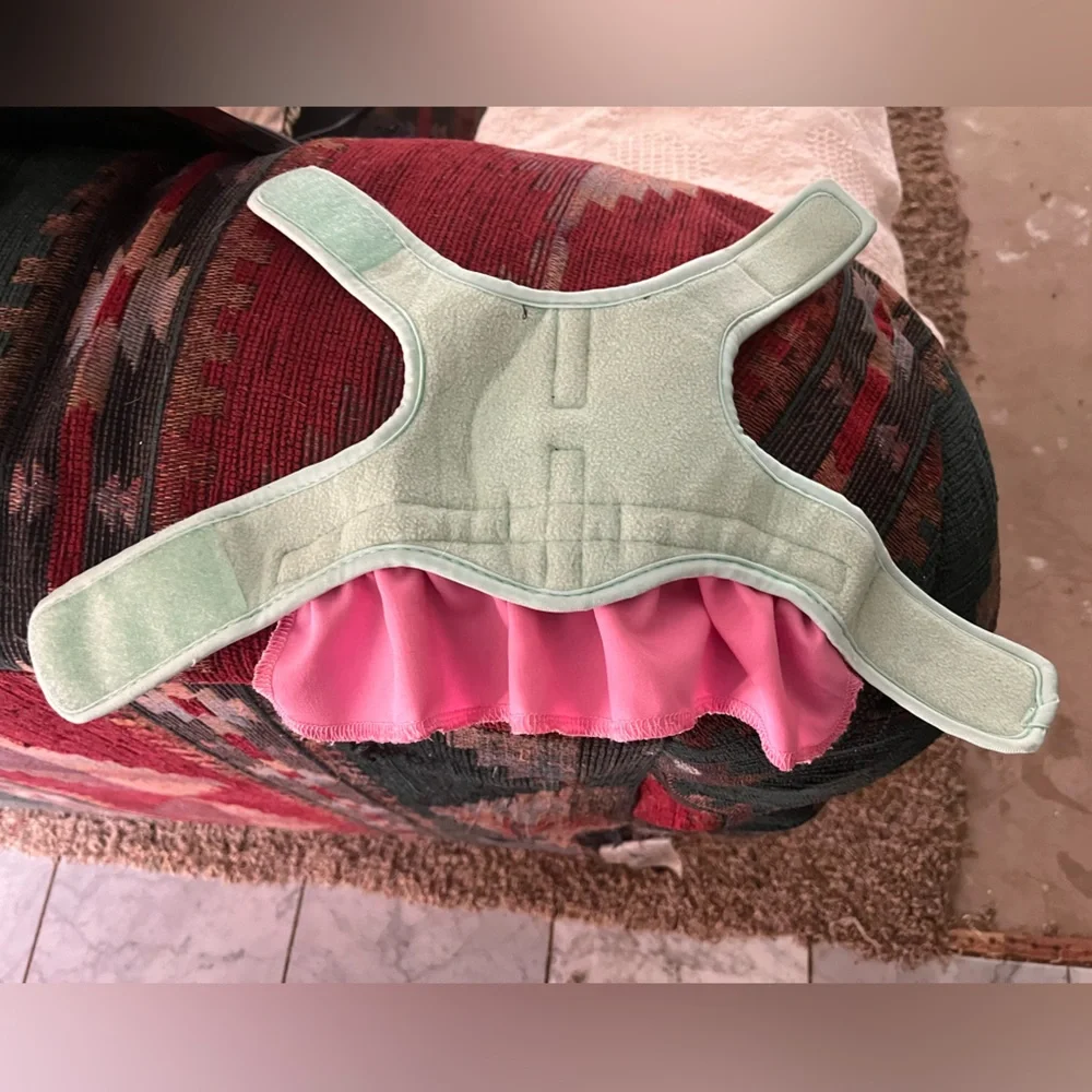 Velcro cat/dog harness with a bell and a tutu.